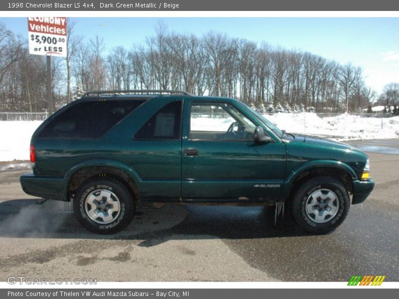 Dark Green Metallic / Beige 1998 Chevrolet Blazer LS 4x4