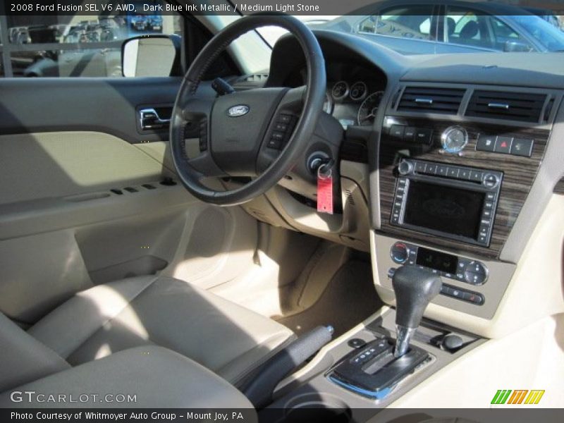 Dark Blue Ink Metallic / Medium Light Stone 2008 Ford Fusion SEL V6 AWD