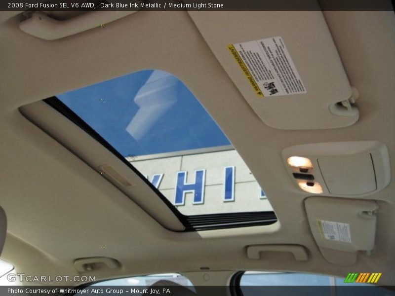 Dark Blue Ink Metallic / Medium Light Stone 2008 Ford Fusion SEL V6 AWD