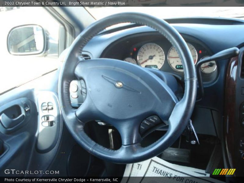 Bright Silver Metallic / Navy Blue 2003 Chrysler Town & Country LXi