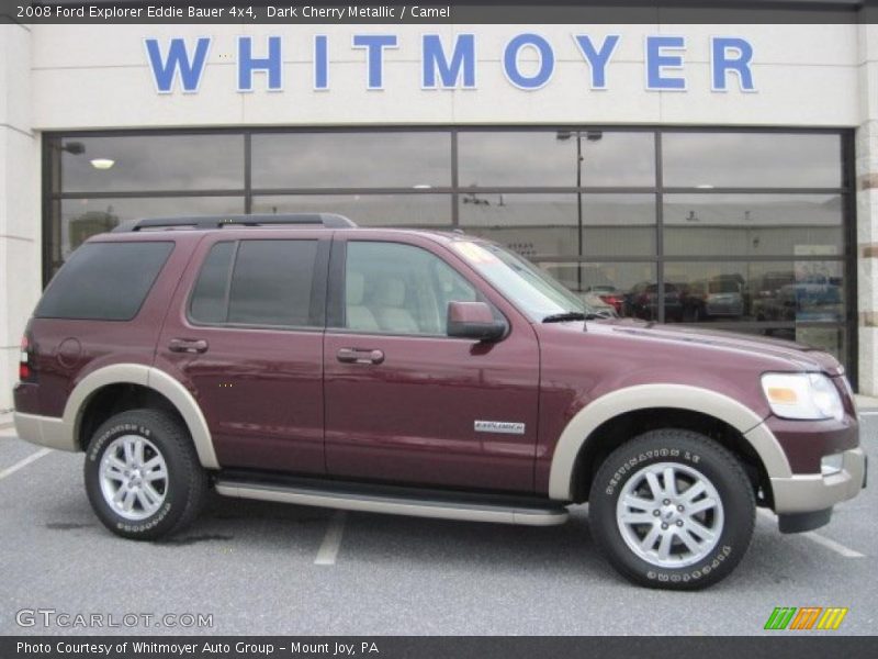 Dark Cherry Metallic / Camel 2008 Ford Explorer Eddie Bauer 4x4
