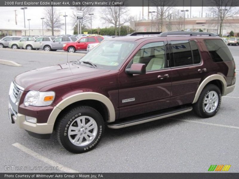Dark Cherry Metallic / Camel 2008 Ford Explorer Eddie Bauer 4x4