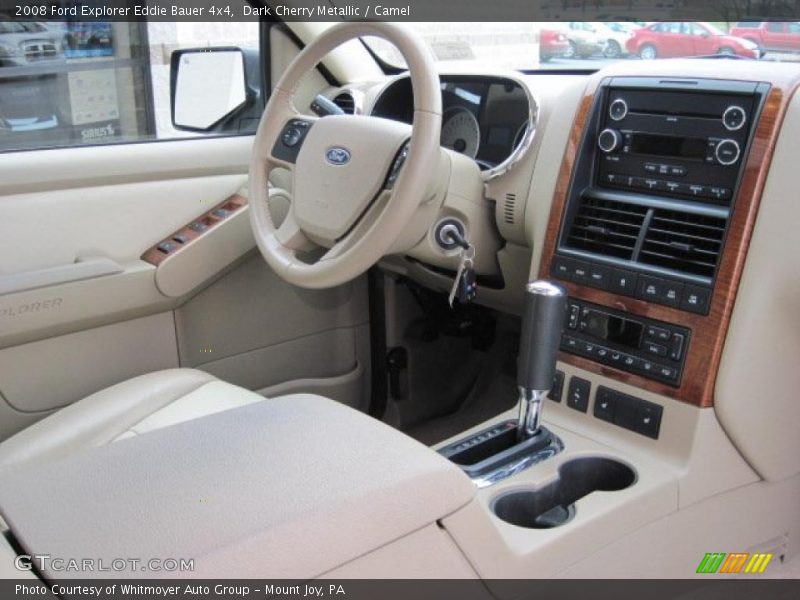 Dark Cherry Metallic / Camel 2008 Ford Explorer Eddie Bauer 4x4