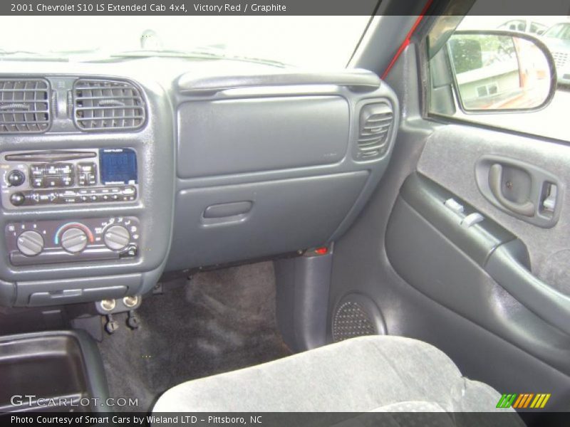 Victory Red / Graphite 2001 Chevrolet S10 LS Extended Cab 4x4