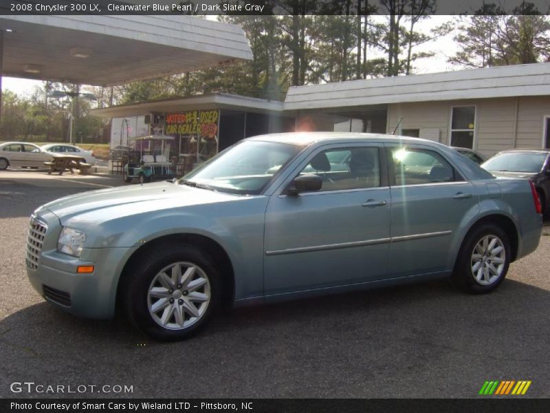 Clearwater Blue Pearl / Dark Slate Gray 2008 Chrysler 300 LX