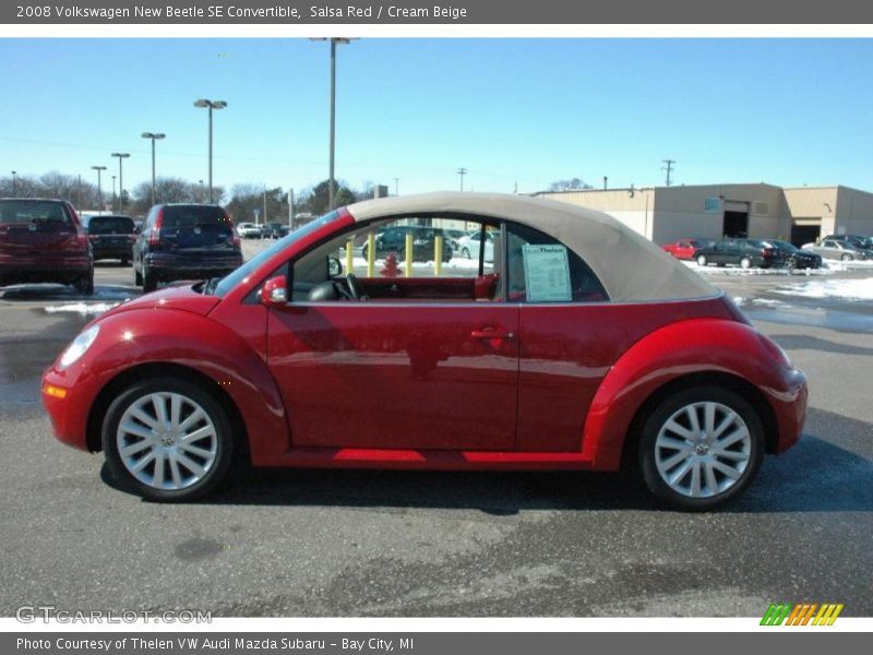 Salsa Red / Cream Beige 2008 Volkswagen New Beetle SE Convertible