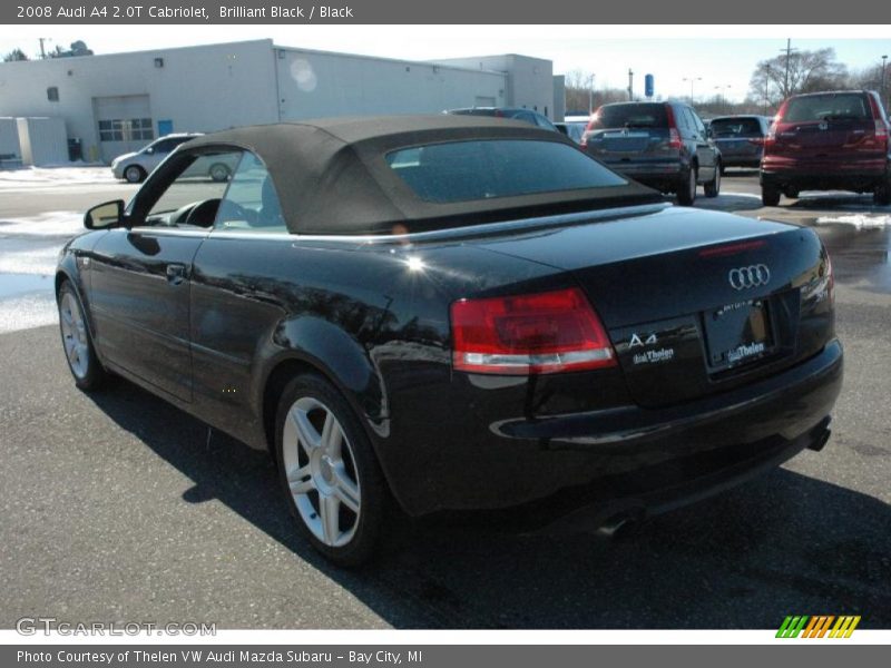 Brilliant Black / Black 2008 Audi A4 2.0T Cabriolet