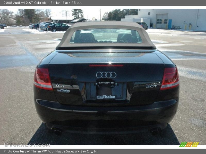 Brilliant Black / Black 2008 Audi A4 2.0T Cabriolet