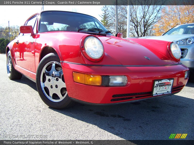 Guards Red / Cashmere Beige 1991 Porsche 911 Carrera 2 Coupe