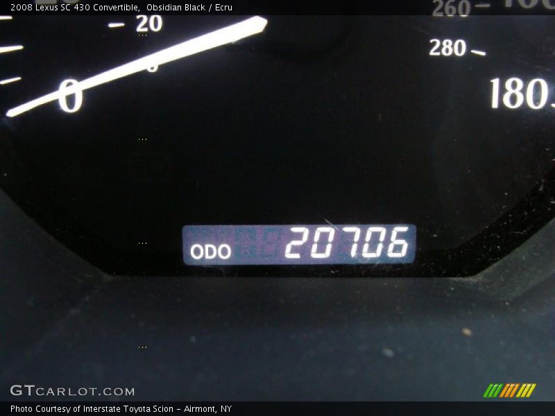 Obsidian Black / Ecru 2008 Lexus SC 430 Convertible