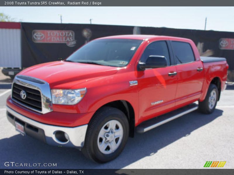 Radiant Red / Beige 2008 Toyota Tundra SR5 CrewMax