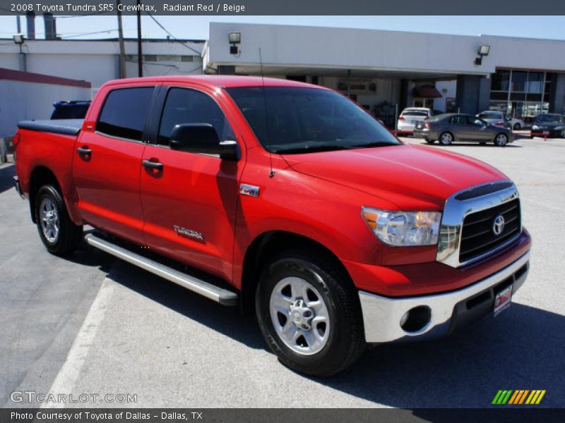 Radiant Red / Beige 2008 Toyota Tundra SR5 CrewMax