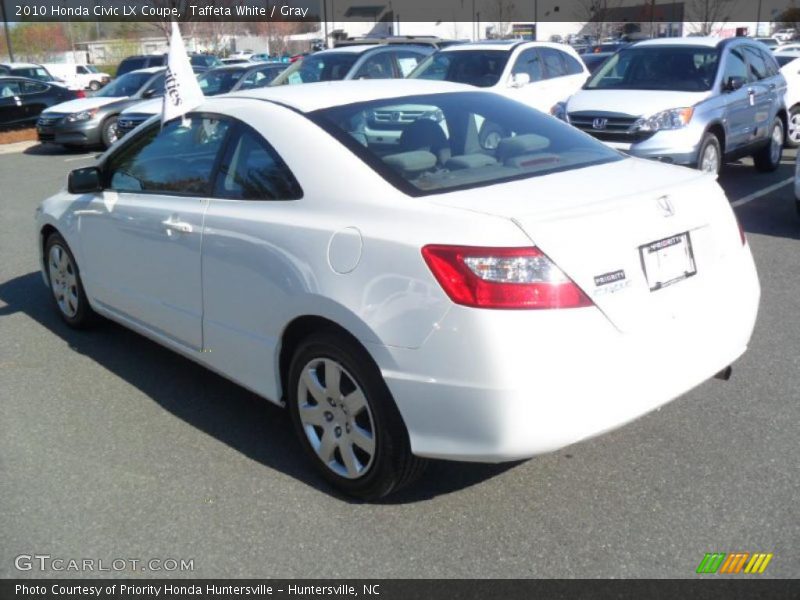 Taffeta White / Gray 2010 Honda Civic LX Coupe