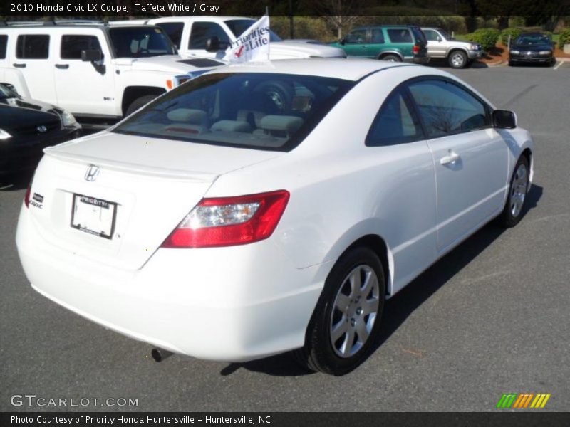 Taffeta White / Gray 2010 Honda Civic LX Coupe