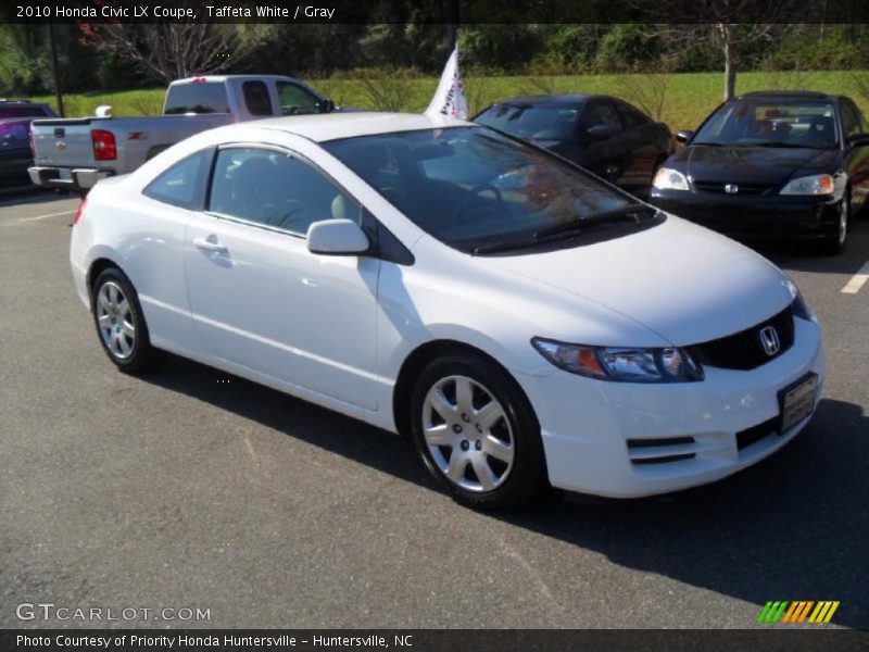 Taffeta White / Gray 2010 Honda Civic LX Coupe