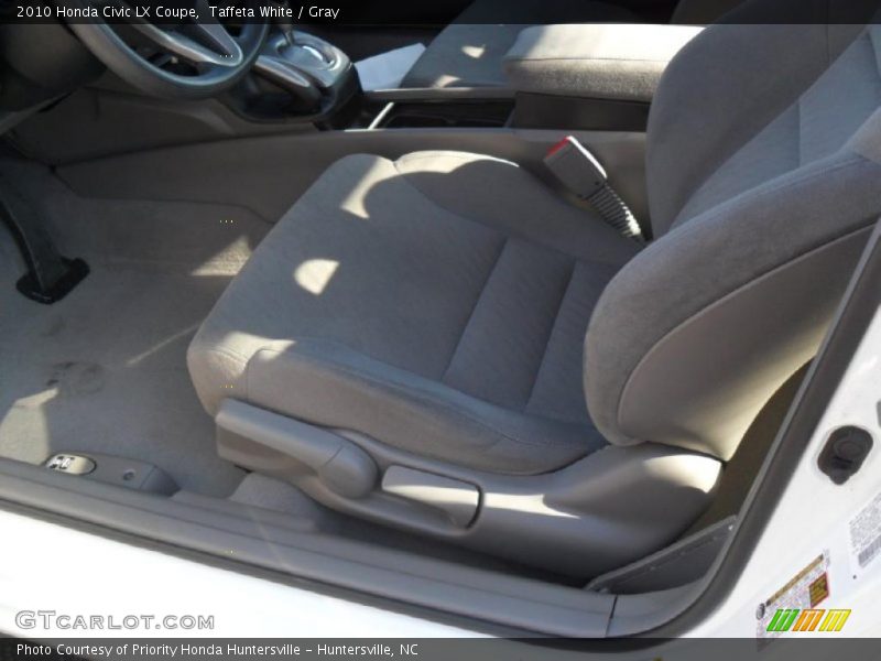 Taffeta White / Gray 2010 Honda Civic LX Coupe