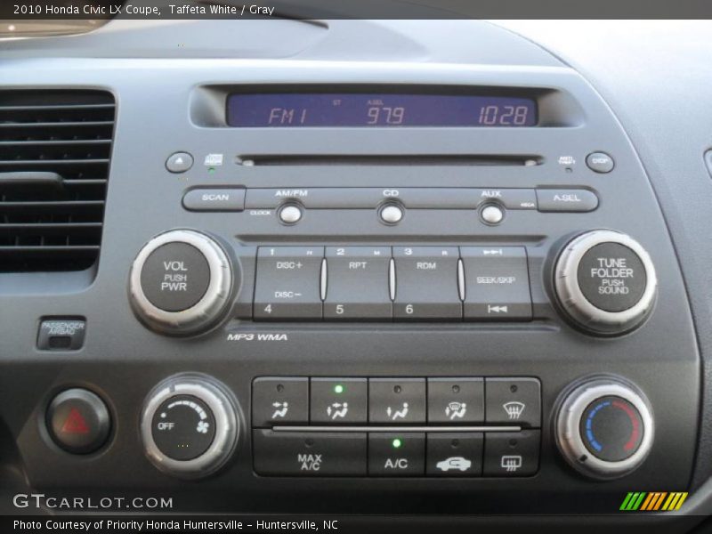 Taffeta White / Gray 2010 Honda Civic LX Coupe
