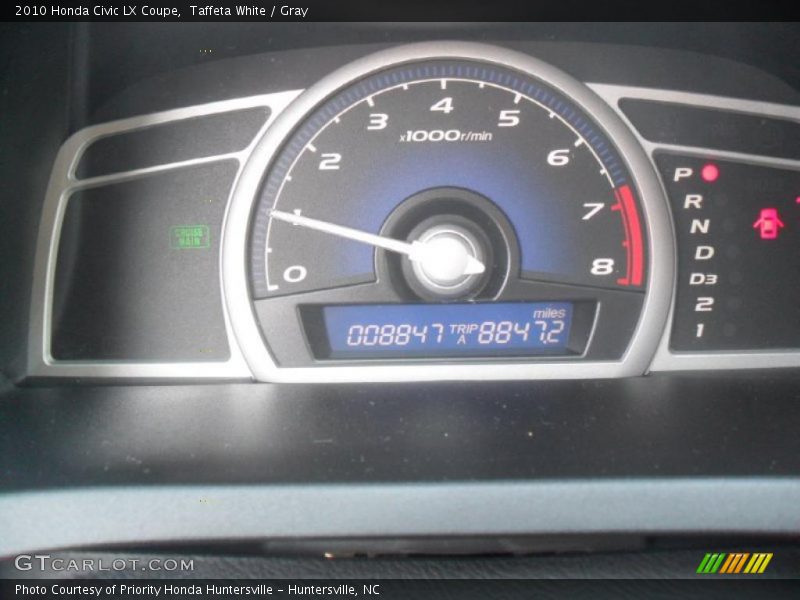 Taffeta White / Gray 2010 Honda Civic LX Coupe