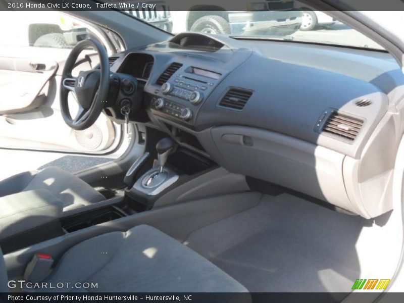 Taffeta White / Gray 2010 Honda Civic LX Coupe