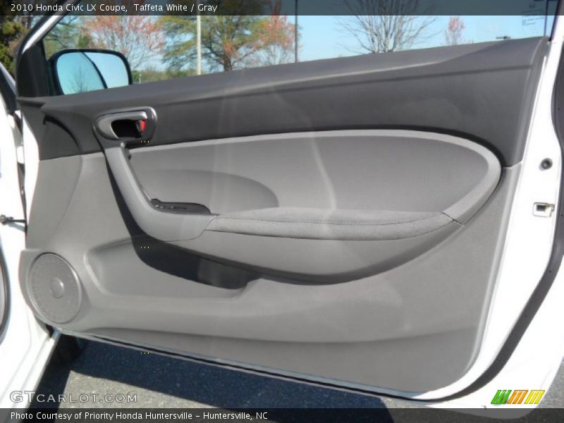 Taffeta White / Gray 2010 Honda Civic LX Coupe