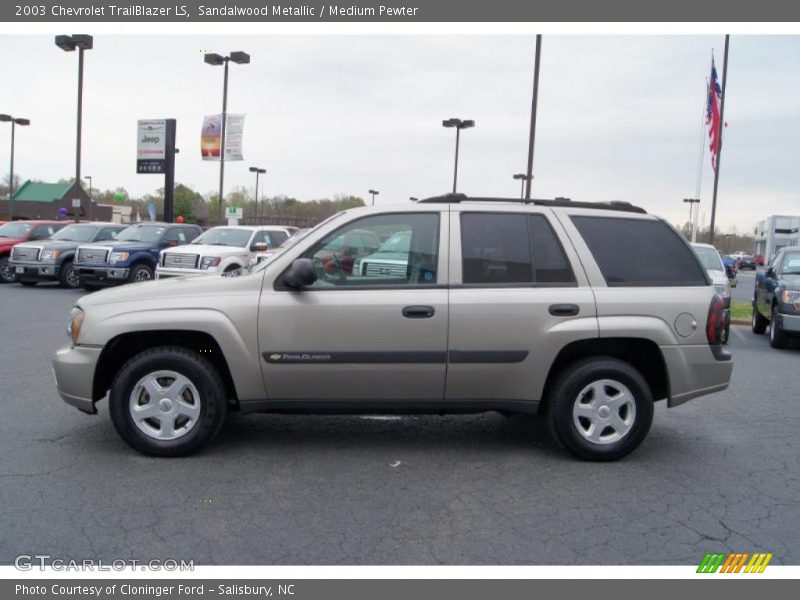 Sandalwood Metallic / Medium Pewter 2003 Chevrolet TrailBlazer LS