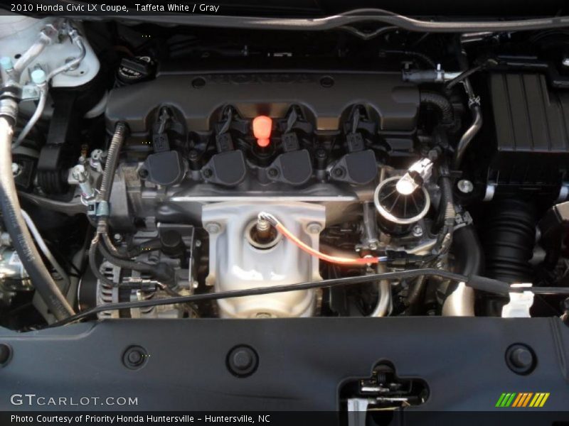 Taffeta White / Gray 2010 Honda Civic LX Coupe