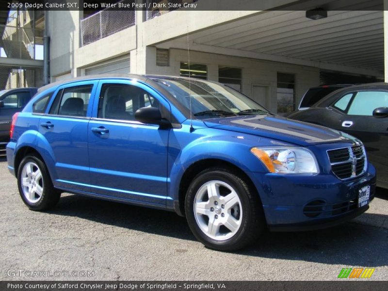 Deep Water Blue Pearl / Dark Slate Gray 2009 Dodge Caliber SXT