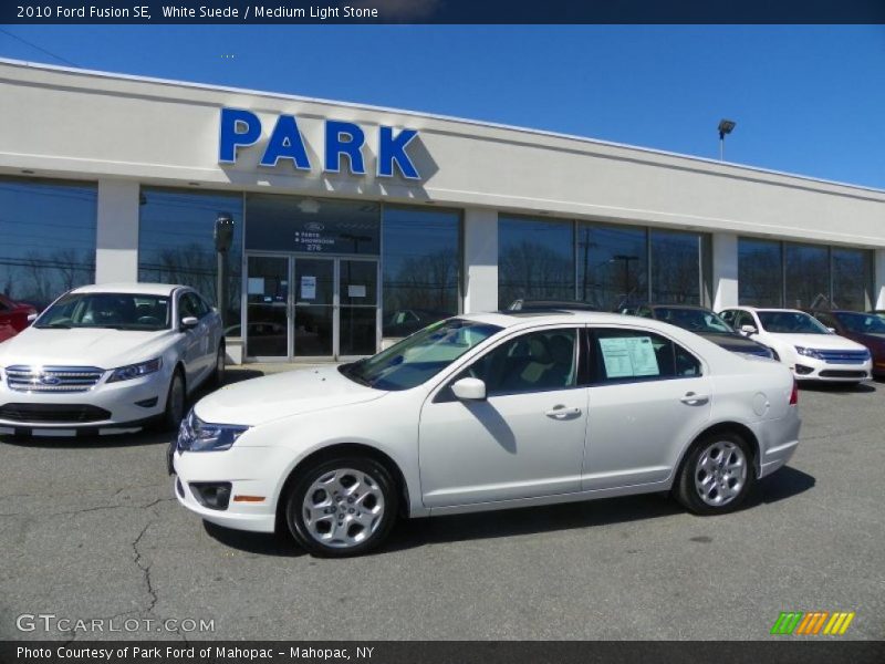 White Suede / Medium Light Stone 2010 Ford Fusion SE