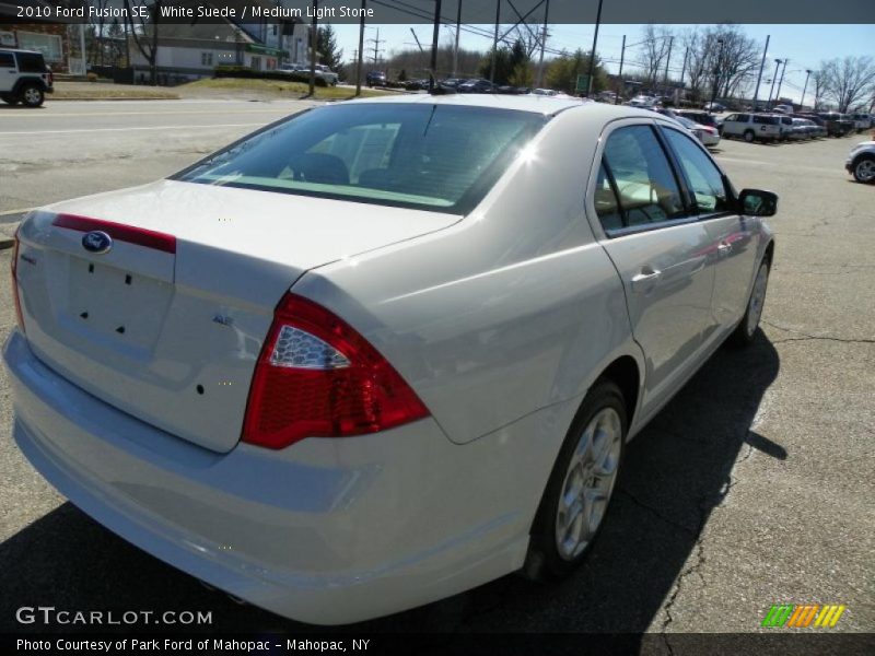 White Suede / Medium Light Stone 2010 Ford Fusion SE