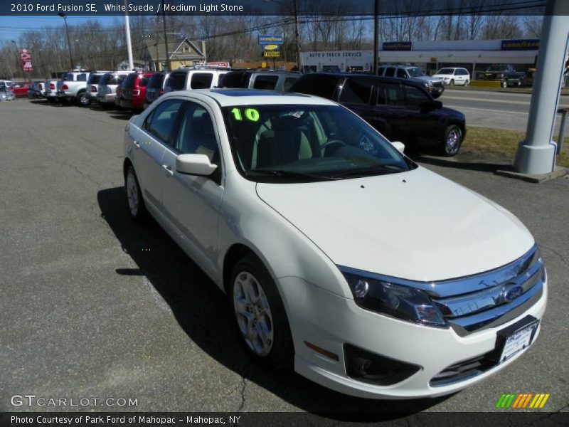 White Suede / Medium Light Stone 2010 Ford Fusion SE