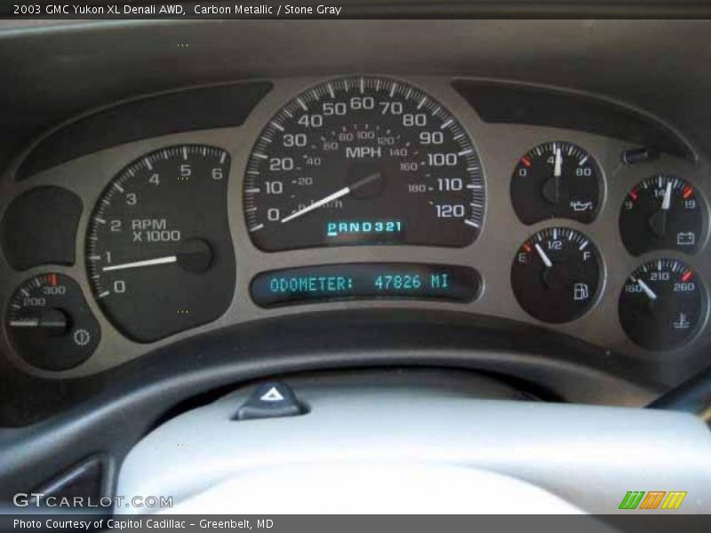 Carbon Metallic / Stone Gray 2003 GMC Yukon XL Denali AWD