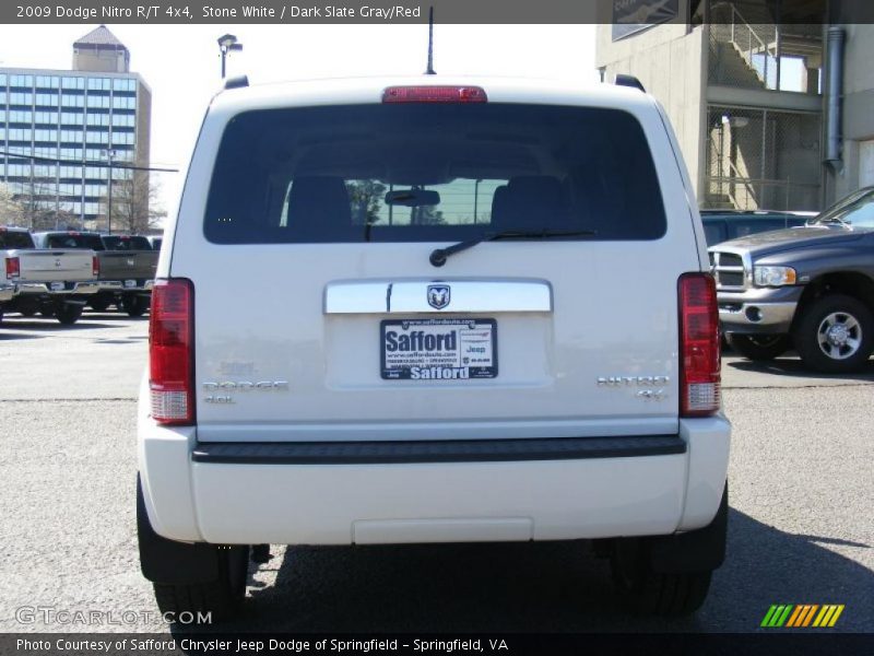 Stone White / Dark Slate Gray/Red 2009 Dodge Nitro R/T 4x4