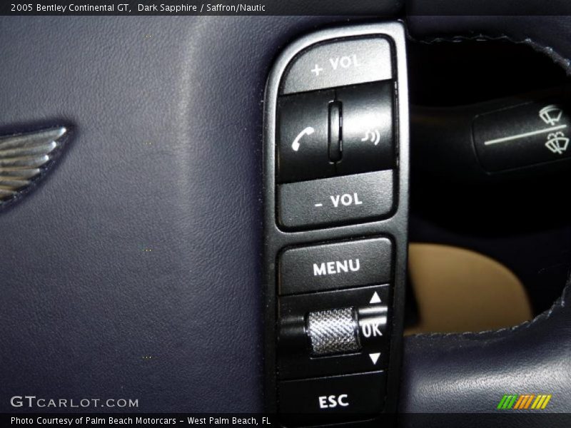 Controls of 2005 Continental GT 