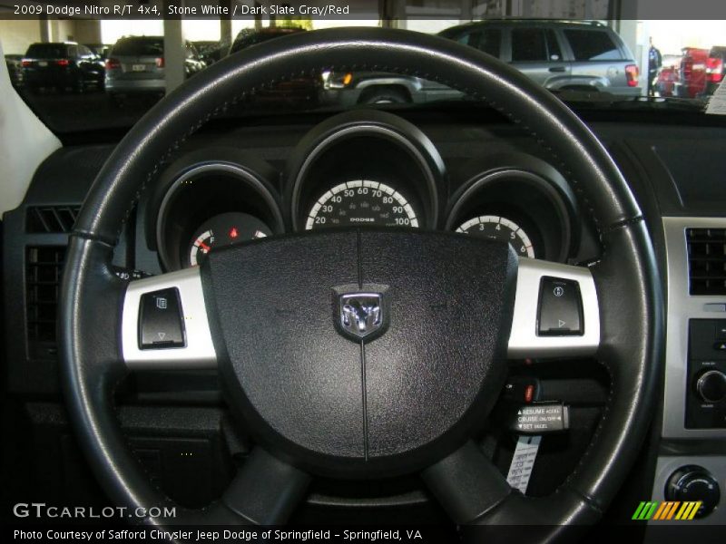 Stone White / Dark Slate Gray/Red 2009 Dodge Nitro R/T 4x4