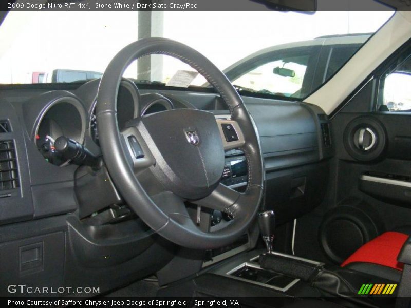 Stone White / Dark Slate Gray/Red 2009 Dodge Nitro R/T 4x4