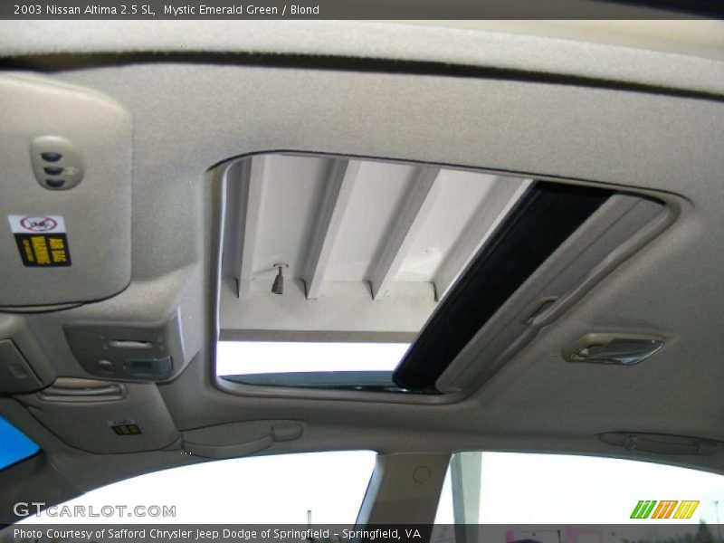 Mystic Emerald Green / Blond 2003 Nissan Altima 2.5 SL