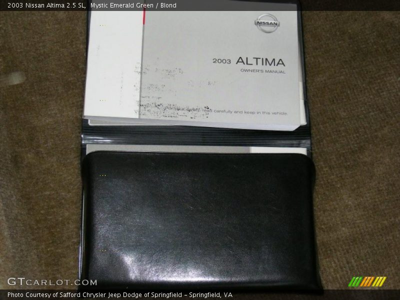 Mystic Emerald Green / Blond 2003 Nissan Altima 2.5 SL