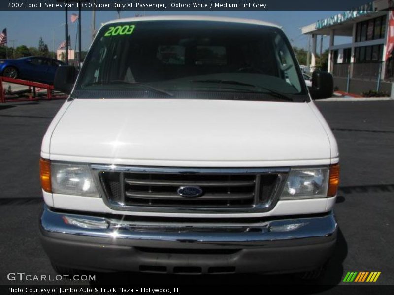 Oxford White / Medium Flint Grey 2007 Ford E Series Van E350 Super Duty XL Passenger