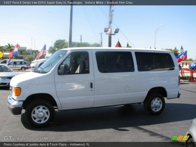 Oxford White / Medium Flint Grey 2007 Ford E Series Van E350 Super Duty XL Passenger