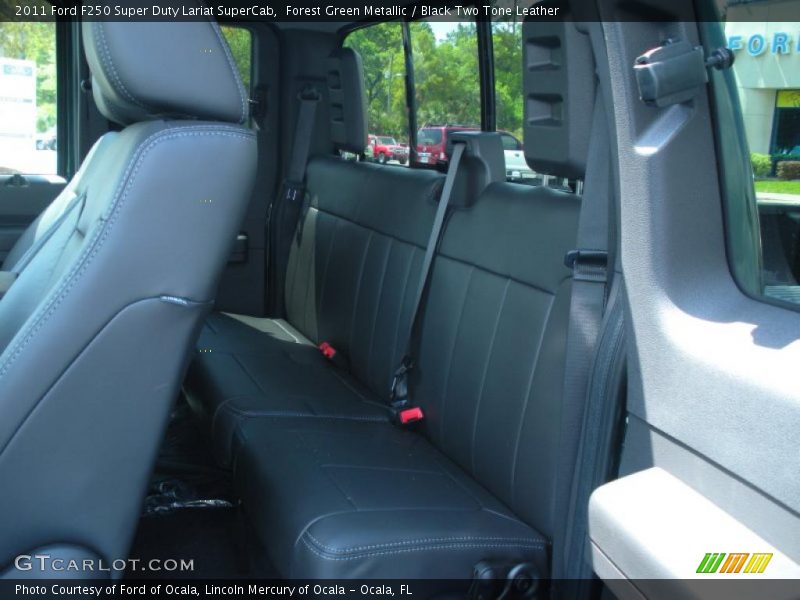  2011 F250 Super Duty Lariat SuperCab Black Two Tone Leather Interior