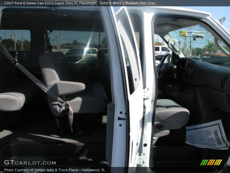 Oxford White / Medium Flint Grey 2007 Ford E Series Van E350 Super Duty XL Passenger