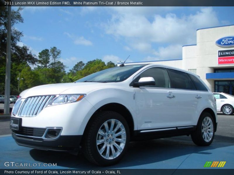 White Platinum Tri-Coat / Bronze Metallic 2011 Lincoln MKX Limited Edition FWD