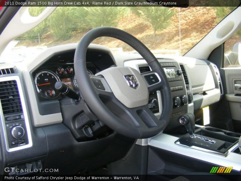 Flame Red / Dark Slate Gray/Medium Graystone 2011 Dodge Ram 1500 Big Horn Crew Cab 4x4