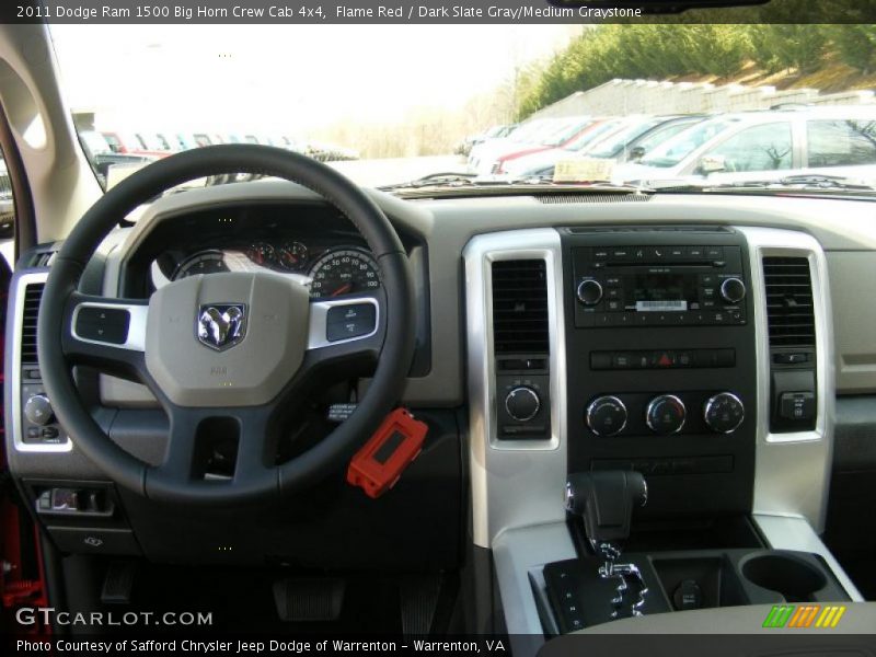 Flame Red / Dark Slate Gray/Medium Graystone 2011 Dodge Ram 1500 Big Horn Crew Cab 4x4