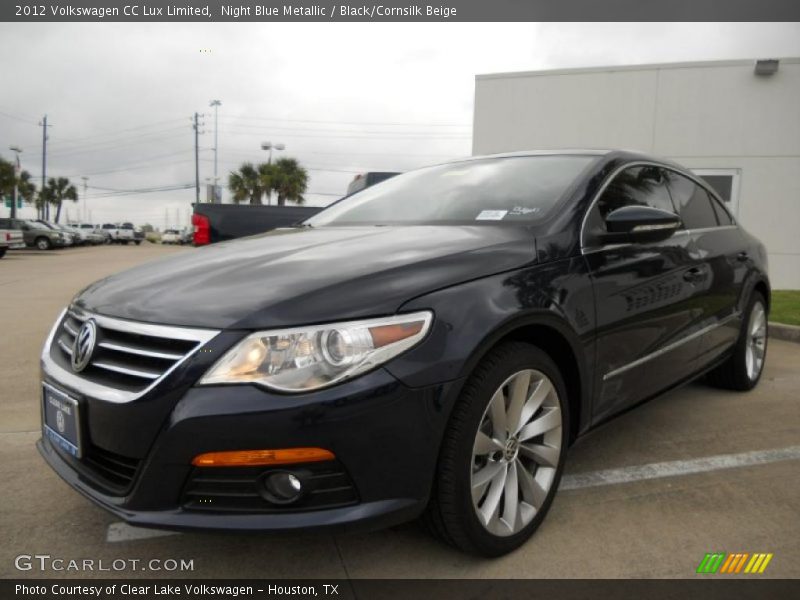 Night Blue Metallic / Black/Cornsilk Beige 2012 Volkswagen CC Lux Limited