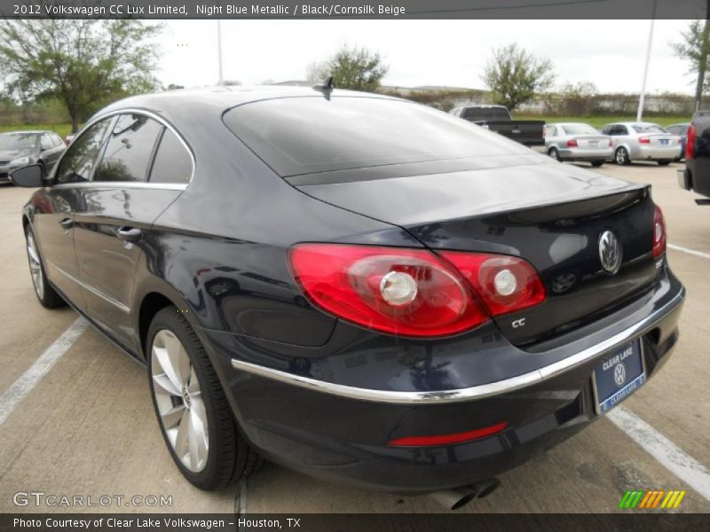 Night Blue Metallic / Black/Cornsilk Beige 2012 Volkswagen CC Lux Limited