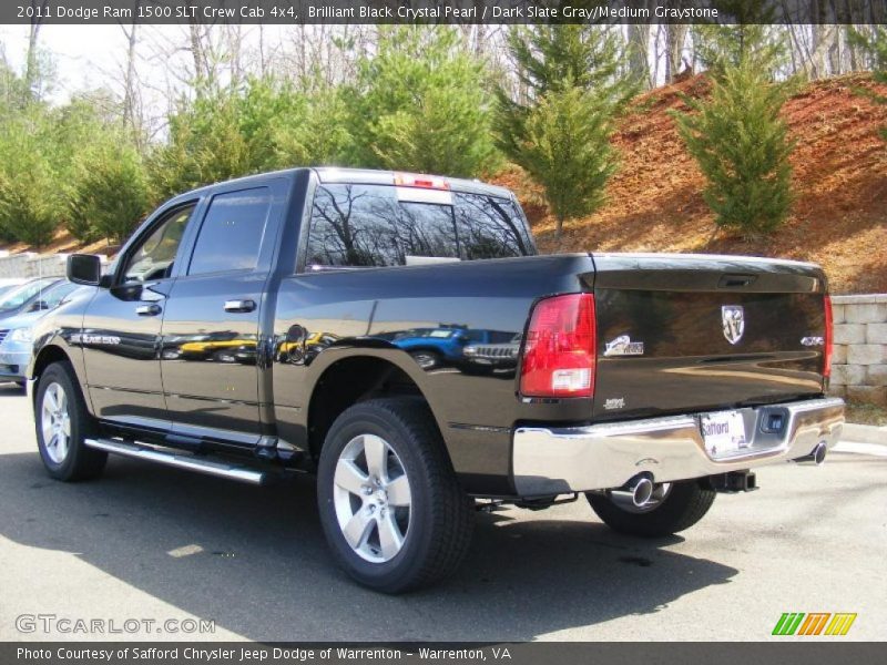  2011 Ram 1500 SLT Crew Cab 4x4 Brilliant Black Crystal Pearl