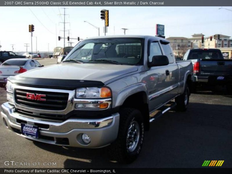 Silver Birch Metallic / Dark Charcoal 2007 GMC Sierra 2500HD Classic SLE Extended Cab 4x4