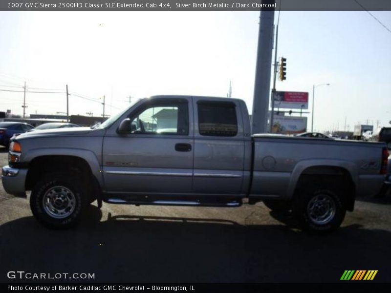 Silver Birch Metallic / Dark Charcoal 2007 GMC Sierra 2500HD Classic SLE Extended Cab 4x4