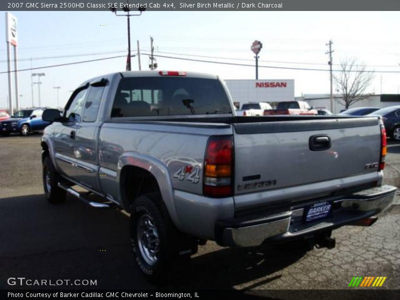 Silver Birch Metallic / Dark Charcoal 2007 GMC Sierra 2500HD Classic SLE Extended Cab 4x4